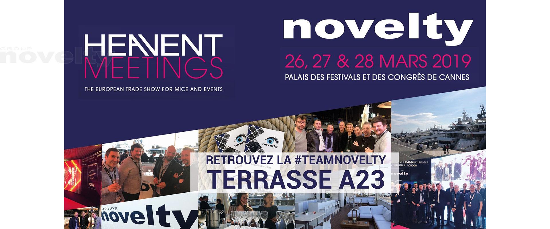 Visuel Retrouvez les équipes NOVELTY sur Heavent Meetings 2019